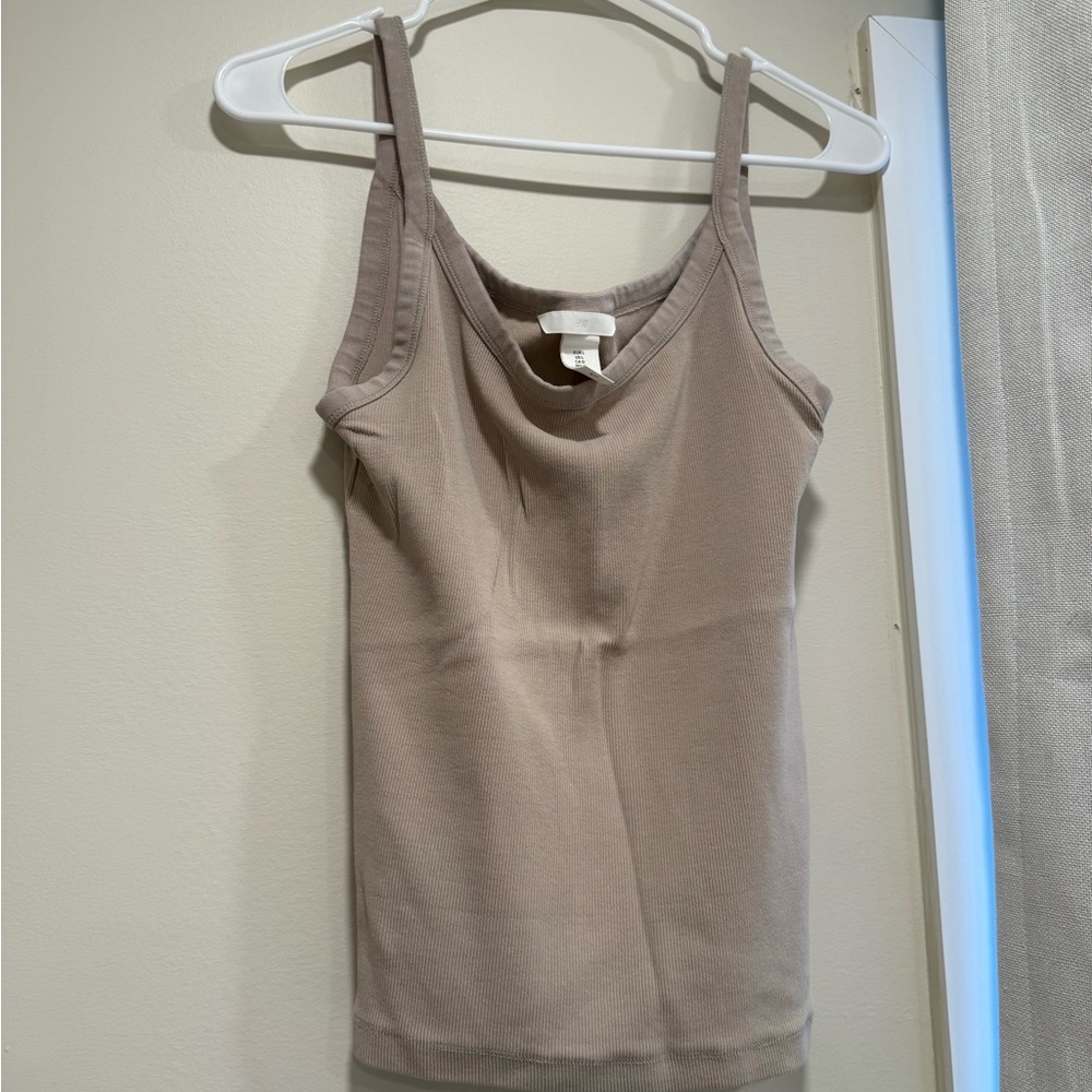 H&M Gray Fitted Sleeveless Camisole